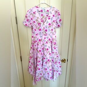 LoveShackFancy romantic cotton roses dress